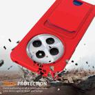 For Redmi 14C 4G / 14R 5G / A4 5G Integrated Card Bag Solid Color Liquid Silicone Phone Case with Lanyard(Red) - 2