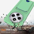 For Redmi 14C 4G / 14R 5G / A4 5G Integrated Card Bag Solid Color Liquid Silicone Phone Case with Lanyard(Green) - 2
