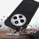 For Redmi 14C 4G / 14R 5G / A4 5G Integrated Card Bag Solid Color Liquid Silicone Phone Case with Lanyard(Black) - 2
