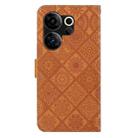 For Tecno Camon 20 Premier Ethnic Style Embossed Pattern Leather Phone Case(Brown) - 3