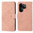 For Tecno Camon 20 Premier Ethnic Style Embossed Pattern Leather Phone Case(Pink) - 1