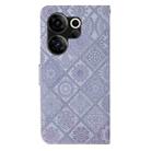 For Tecno Camon 20 Premier Ethnic Style Embossed Pattern Leather Phone Case(Purple) - 3