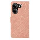 For Tecno Camon 20 Pro 5G Ethnic Style Embossed Pattern Leather Phone Case(Pink) - 3