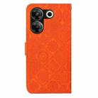 For Tecno Camon 20 Pro 5G Ethnic Style Embossed Pattern Leather Phone Case(Orange) - 3