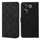 For Tecno Camon 20 Pro 5G Ethnic Style Embossed Pattern Leather Phone Case(Black) - 1