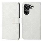 For Tecno Camon 20 Pro 5G Ethnic Style Embossed Pattern Leather Phone Case(White) - 1