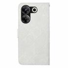 For Tecno Camon 20 Pro 5G Ethnic Style Embossed Pattern Leather Phone Case(White) - 3