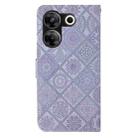 For Tecno Camon 20 Pro 5G Ethnic Style Embossed Pattern Leather Phone Case(Purple) - 3