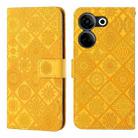 For Tecno Camon 20 / 20 Pro Ethnic Style Embossed Pattern Leather Phone Case(Yellow) - 1