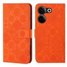 For Tecno Camon 20 / 20 Pro Ethnic Style Embossed Pattern Leather Phone Case(Orange) - 1