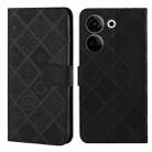 For Tecno Camon 20 / 20 Pro Ethnic Style Embossed Pattern Leather Phone Case(Black) - 1