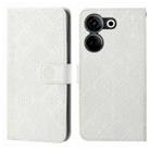 For Tecno Camon 20 / 20 Pro Ethnic Style Embossed Pattern Leather Phone Case(White) - 1