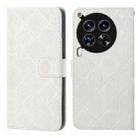 For Tecno Camon 30 4G / 5G Ethnic Style Embossed Pattern Leather Phone Case(White) - 1