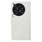 For Tecno Camon 30 4G / 5G Ethnic Style Embossed Pattern Leather Phone Case(White) - 3