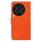 For Tecno Camon 30 Premier Ethnic Style Embossed Pattern Leather Phone Case(Orange) - 3