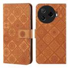 For Tecno Camon 30 Pro 5G Ethnic Style Embossed Pattern Leather Phone Case(Brown) - 1