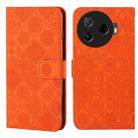 For Tecno Camon 30 Pro 5G Ethnic Style Embossed Pattern Leather Phone Case(Orange) - 1