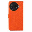 For Tecno Camon 30 Pro 5G Ethnic Style Embossed Pattern Leather Phone Case(Orange) - 3