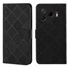 For Tecno Camon 30 Pro 5G Ethnic Style Embossed Pattern Leather Phone Case(Black) - 1