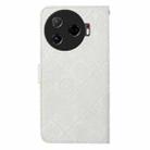 For Tecno Camon 30 Pro 5G Ethnic Style Embossed Pattern Leather Phone Case(White) - 3