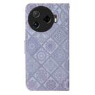 For Tecno Camon 30 Pro 5G Ethnic Style Embossed Pattern Leather Phone Case(Purple) - 3