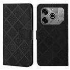 For Tecno Pova 6 / 6 Pro Ethnic Style Embossed Pattern Leather Phone Case(Black) - 1