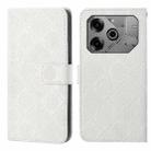 For Tecno Pova 6 / 6 Pro Ethnic Style Embossed Pattern Leather Phone Case(White) - 1