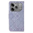 For Tecno Pova 6 / 6 Pro Ethnic Style Embossed Pattern Leather Phone Case(Purple) - 3