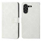 For Tecno Pova 5 Ethnic Style Embossed Pattern Leather Phone Case(White) - 1