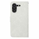 For Tecno Pova 5 Ethnic Style Embossed Pattern Leather Phone Case(White) - 3