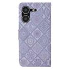 For Tecno Pova 5 Ethnic Style Embossed Pattern Leather Phone Case(Purple) - 3