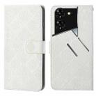 For Tecno Pova 5 Pro Ethnic Style Embossed Pattern Leather Phone Case(White) - 1