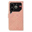 For Tecno Pova 6 Neo Ethnic Style Embossed Pattern Leather Phone Case(Pink) - 3