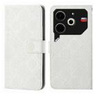 For Tecno Pova 6 Neo Ethnic Style Embossed Pattern Leather Phone Case(White) - 1