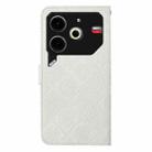 For Tecno Pova 6 Neo Ethnic Style Embossed Pattern Leather Phone Case(White) - 3