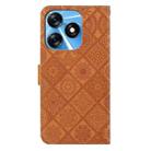 For Tecno Spark 10 / Spark 10C Ethnic Style Embossed Pattern Leather Phone Case(Brown) - 3