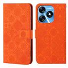 For Tecno Spark 10 / Spark 10C Ethnic Style Embossed Pattern Leather Phone Case(Orange) - 1