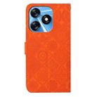 For Tecno Spark 10 / Spark 10C Ethnic Style Embossed Pattern Leather Phone Case(Orange) - 3