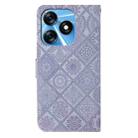 For Tecno Spark 10 / Spark 10C Ethnic Style Embossed Pattern Leather Phone Case(Purple) - 3