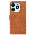 For Tecno Spark 10 Pro Ethnic Style Embossed Pattern Leather Phone Case(Brown) - 3