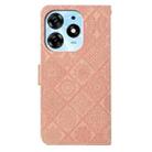 For Tecno Spark 10 Pro Ethnic Style Embossed Pattern Leather Phone Case(Pink) - 3