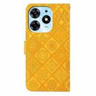 For Tecno Spark 10 Pro Ethnic Style Embossed Pattern Leather Phone Case(Yellow) - 3