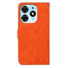 For Tecno Spark 10 Pro Ethnic Style Embossed Pattern Leather Phone Case(Orange) - 3