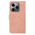 For Tecno Spark 20 Pro Ethnic Style Embossed Pattern Leather Phone Case(Pink) - 3