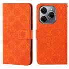 For Tecno Spark 20 Pro Ethnic Style Embossed Pattern Leather Phone Case(Orange) - 1