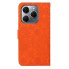 For Tecno Spark 20 Pro Ethnic Style Embossed Pattern Leather Phone Case(Orange) - 3