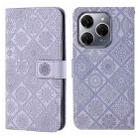 For Tecno Spark 20 Pro Ethnic Style Embossed Pattern Leather Phone Case(Purple) - 1