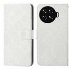 For Tecno Spark 20 Pro+ Ethnic Style Embossed Pattern Leather Phone Case(White) - 1