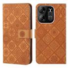 For Tecno Spark Go 2023 Ethnic Style Embossed Pattern Leather Phone Case(Brown) - 1