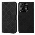 For Tecno Spark Go 2023 Ethnic Style Embossed Pattern Leather Phone Case(Black) - 1